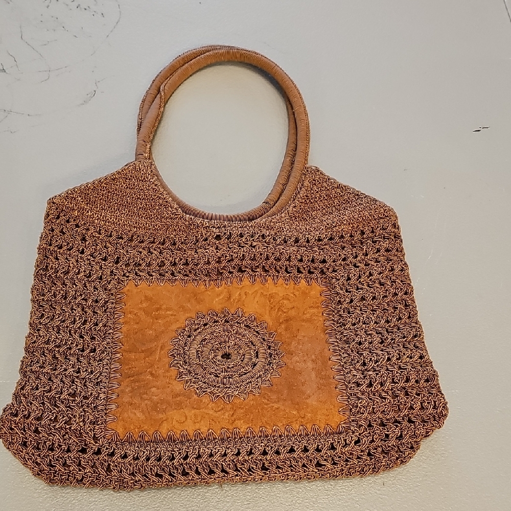 Handcrafted Brown and Tan Women's Bag